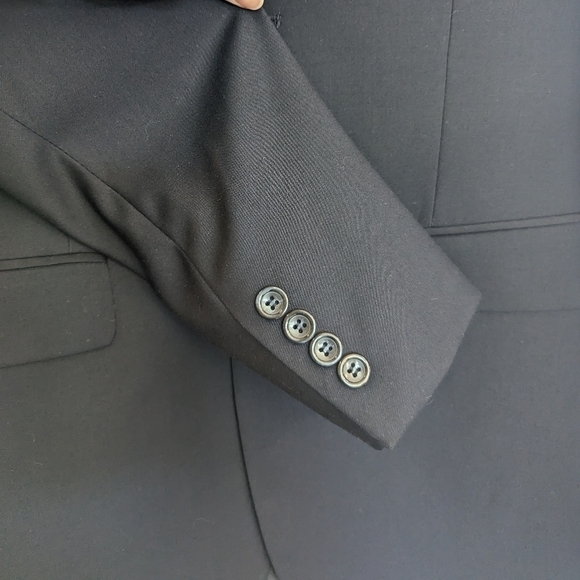 NM Nick’s Oversized Navy Blue Classic Tailored Fit 2 Button Front Blazer Jacket - Picture 8 of 12